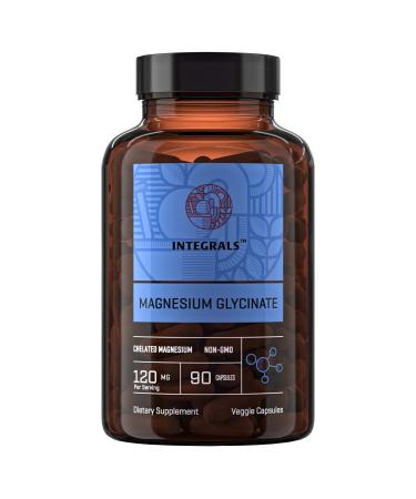 Magnesium Glycinate Supplement 120mg Elemental Magnesium High Absorption Magnesium Bisglycinate Capsules Non-GMO 100% Vegan 90 Capsules