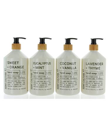 Soap Culture Hand Soap Collection - Gift Set of 4 x 21.5 oz Bottles | 21.5 Fl Oz (Pack of 4) - Buy Online on GoSupps.com