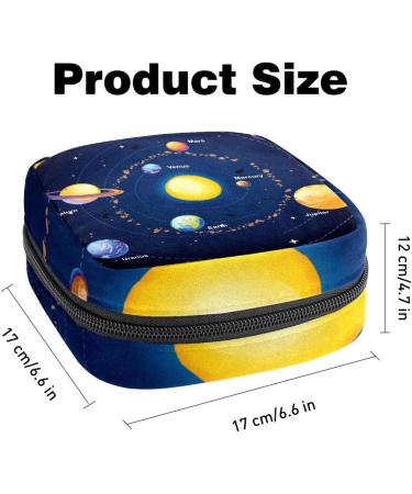 Menstruation Pad Bag with Zipper - Stylish Sun & Galaxy Collection for Women & Girls | Tampons & Napkin Storage - Buy Online on GoSupps.com