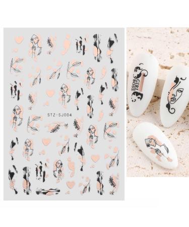 JMEOWIO Gold Flower Nail Stickers - 10 Sheets of Self-Adhesive Spring Abstract Leaf Nail Art Accessories - Buy Online on GoSupps.com