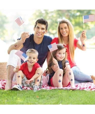 ZERHOK 4th of July Temporary Tattoos - 12 Sheet American Flag Design for Independence Day Party Supplies - Buy Online on GoSupps.com