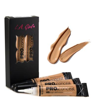 LA Girl HD Conceal High Definition Concealer (Medium Beige)(pack of 3) - Buy Online on GoSupps.com