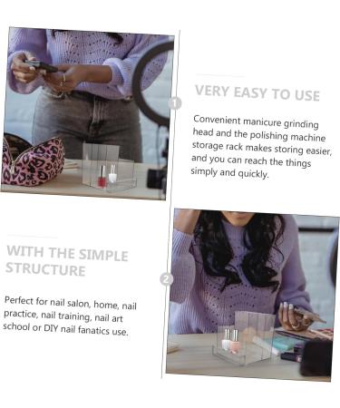 POPETPOP 2 Pcs 13 Storage Rack Nail Grinding Portable Nail Organizers and Storage for Nail Tech Manicure Drill Bit Holder Black Nail Drill Holder Nail Brush Manager Plastic Clean 10.3x9.7cmx2pcs As Shownx2pcs - Buy Online on GoSupps.com