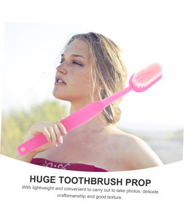 Shop Giant Toy Toothbrush Bag for Cosplay - Medium Flocking Embellishment | Oversized Pink Bath Props & Bulk Supplies (39.5X5.1X3.8CM) - International Shipping Available - Buy Online on GoSupps.com