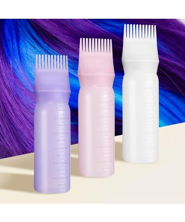 Lurrose Root Comb Applicator Bottle 4 Pack 6 Ounce - Hair Dye Brush with Graduated Scale - Buy Online on GoSupps.com