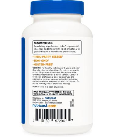 Nutricost Melatonin 5mg 240 Capsules - 5mg Per Serving Non-GMO Gluten Free 240 Count (Pack of 1) - Buy Online on GoSupps.com