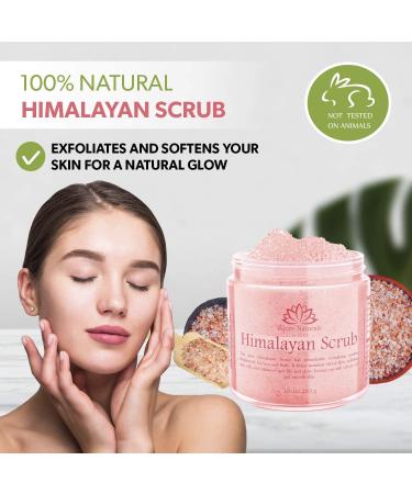 Himalayan Salt Body Scrub Exfoliator for Soft Skin - White Naturals 12 oz - Buy Online on GoSupps.com