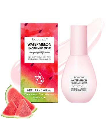 Watermelon Niacinamide Hydrating Serum Glow Niacinamide Serum Moisturising & Brightening Serum Foundation Makeup Base Watermelon Serum to Deep hydration