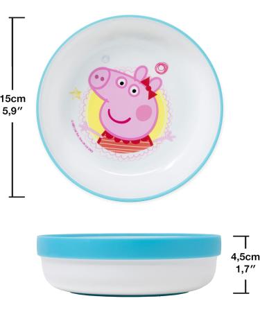 Shop Peppa Pig Children's Tableware Set - Slipproof BPA Free 5-Piece Dishes & Cutlery for Kids - Reusable & Safe Meal Essentials - Buy Online on GoSupps.com