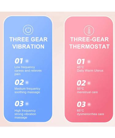 Waist Massage Belt with Hot Compress | Menstrual Uterus Warming Pad & Back Pain Relief - 3 Temperature Settings for Dysmenorrhea & Stomach Cramps - Buy Online on GoSupps.com