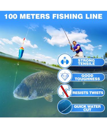 Soodyoow 100m Transparent Fishing Line - 0.45mm Nylon Monofilament Tearproof & Strong Tension for Fishing Decorations & Jewelry - Buy Online on GoSupps.com