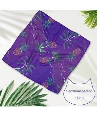 Buy Dog Hollow Cloth: Triangular Bibs with Pineapple & Coconut Tree Design for Pets - Multicolored 2-Piece Set for Small Medium & Large Dogs and Cats - Buy Online on GoSupps.com