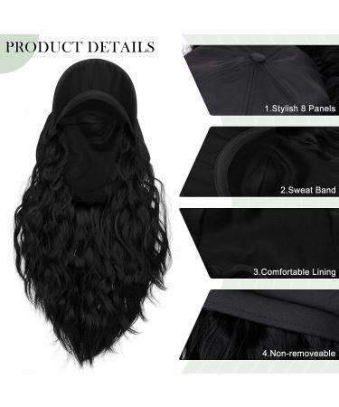 Lansigreen Newsboy Cap with Short Curly Wavy Bob Wig | 14 Synthetic Hairpiece | Women's Beret Hat | Natural Black - Buy Online on GoSupps.com