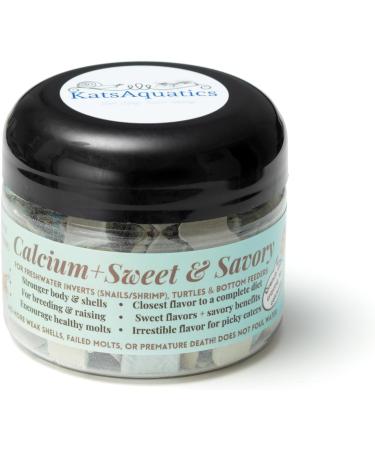 KatsAquatics Calcium + Sweet & Savory - for Pickiest Eaters - Healthy Shells Easy Molts Tastiest Formula Made with Insect Protein Veggies for Snails Shrimp Plecos Crabs and More! - Buy Online on GoSupps.com