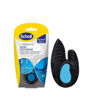 Scholl in-balance insole for relieving heel and ankle pain suitable for plantar fasciitis 1 pair (2 pieces) size 37 39.5 s (Paquete de 2)