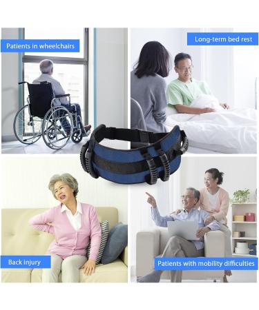 Shop Lotchen Transfer Gang Belts for Elderly 6-Handle Mobility Aid for Safe Walking & Support | Dark Blue - Buy Online on GoSupps.com