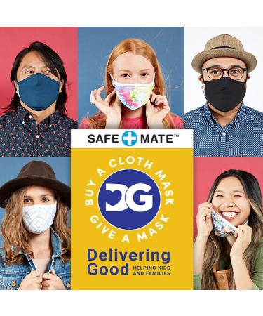Case-Mate Safe+Mate Cloth Face Mask 3 Pack - Washable & Reusable - Adult S/M - Includes Filter - Black/Navy/Gray - Buy Online on GoSupps.com