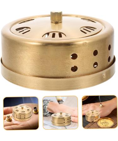 Healeeved 5er-Box Smoke-Free Moxibustion Tool Set - Adjustable Copper Moxa-Stick Container 5PCs Golden Moxibustion Box for Home Use - Buy Online on GoSupps.com