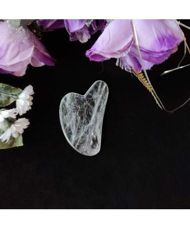 Clear Quartz Gua Sha Tool | Jade Guasha Board for Spa & Face Massage | Gua Sha Scraping Massage Tool - Buy Online on GoSupps.com