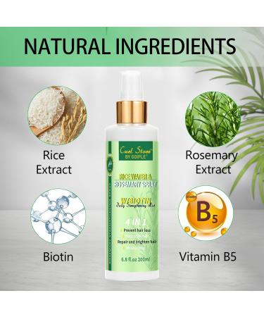 Rice Water Spray with Rosemary Scent Hair Care Product for Dry Weak Hair Thickening Moisturizing Daily Strengthening Mist 6.8 fl oz Unisex - Buy Online on GoSupps.com