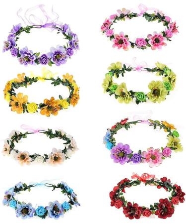 Handmade Blue Flower Crown Headband - Adjustable Tiara Decoration for Women | RK-HYTQWR RBXIBIBX - Buy Online on GoSupps.com