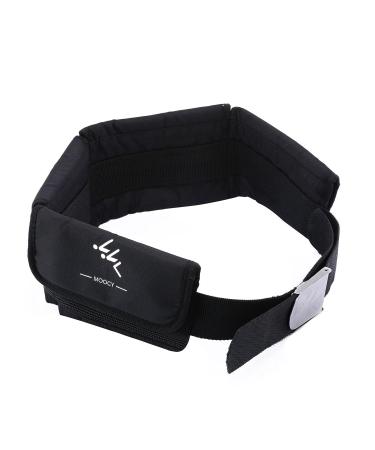 Waist Scub-a Weight Belt, Adjustable Scub-a Weight Belt with 4 Neoprene Pocket, Durable Dive Weight Belt for Free Diving with Stainless Steel Buckle and Adjustable Webbing(Black)