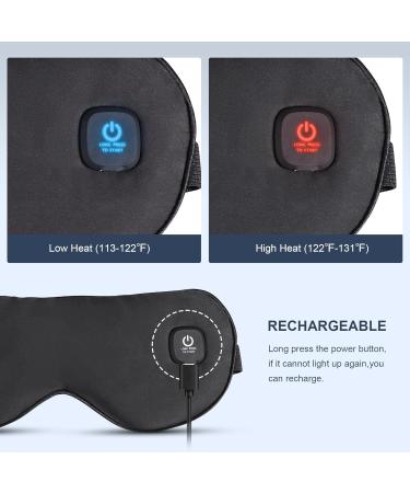 Buy Cordless Heated Eye Mask | Warm Compress for Dry Eyes Stye & Blepharitis Treatment - Soothes Tired Eyes (Black - Buy Online on GoSupps.com