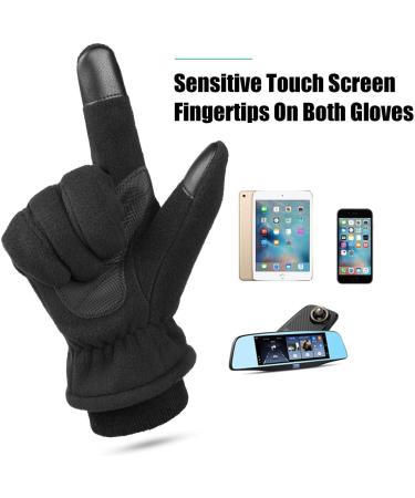 OZERO Women's Winter Gloves - Anti-Slip Touchscreen Windproof Thermal Gloves for Cold Weather Activities - Black, X-Small - Buy Online on GoSupps.com