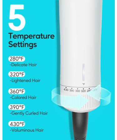 Pro Airflow Styler 2-in-1 Hair Straightener & Curler 360 Vented Cool Air 1 Inch Ceramic Flat Iron Dual Voltage White - Perfect for Long-Lasting Curls - Buy Online on GoSupps.com