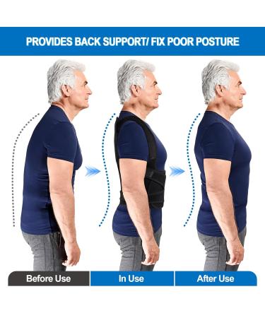 Adjustable Posture Corrector for Men & Women | Back Support for Scoliosis & Hunchback | Medium 33-39 Size - Buy Online on GoSupps.com