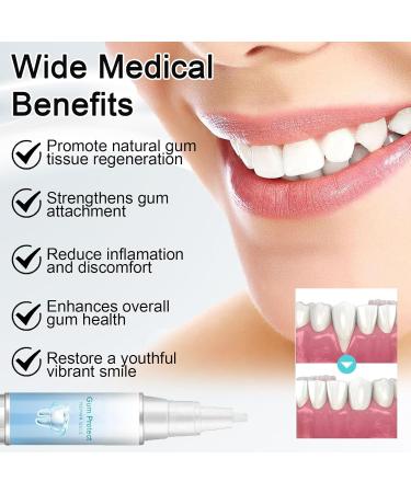 Gum Shield Therapy Gel Gum Gel Gum Shield Therapy Gel and Whitening Instant Teeth Whitening Essence Pen Deeply Cleaning Gums Enhances Overall Gum Health(3PCS) - Buy Online on GoSupps.com