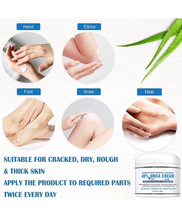 DMQ Foot Cream Ultra Moisturizing 40% Urea Cream Plus Deeply Hydrating Cracked Heel Repair Cream for Callous Removal and Soften Heel Balm Nourishes for Feet Knees Hand - 130g - Buy Online on GoSupps.com