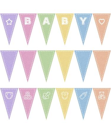 Edible Wafer Baby Themed Bunting Cake Decoration/Cupcake Toppers - 36pc - Buy Online on GoSupps.com