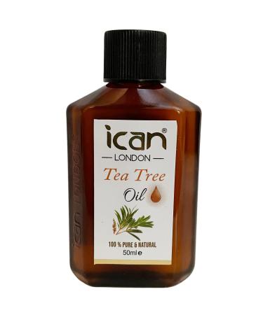 ican 100% pure & natural tea tree oil for hair skin 50ml travel size