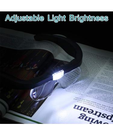 INGKE Magnifying Glasses with Light 1.5X 2.5X 3.5X 5X 10X Removable Magnifying Glasses Magnifying Glasses for People who wear Glasses for hobbyists Electricians Sewing Crafts and The Elderly - Buy Online on GoSupps.com