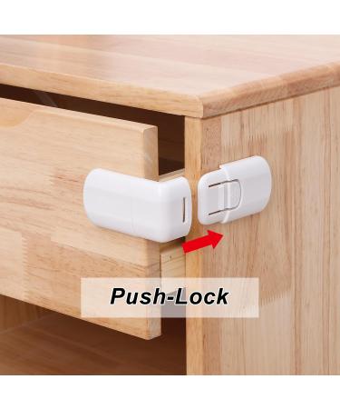 Altcompluser 4-Piece Child Safety Lock Set - No Drill Drawer & Closet Locks for Baby Protection | Easy Adhesive Safety Locks for Cupboards & Refrigerators - Buy Online on GoSupps.com