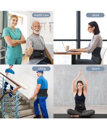 Wellsync Back Support Belt - Adjustable Pain Relief for Men & Women | S M L XL XXL | 8 Strut Design | Lower Back Pain Relief (75-85 cm) - Buy Online on GoSupps.com