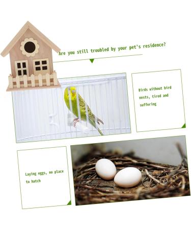 Exceart Wooden Birdhouses for Painting - DIY Bird Nest Kits - Handcrafted 14x13cm Bird Hut for Kids & Crafts - Buy Online on GoSupps.com