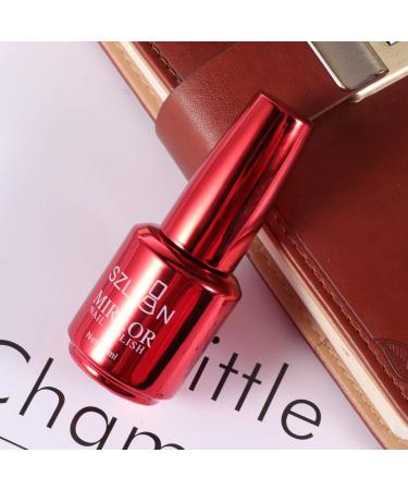 gel nail polish Metallic Mirror Effect Mirror Nail Polish for Women fingernail polish liquid mirror Holographic Nail Polish mirror nail polish Red nail foil decorations Miss flash - Buy Online on GoSupps.com