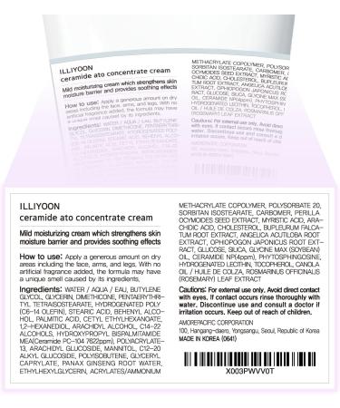 ILLIYOON Moisturiser Ceramide Ato Concentrate Cream 30ml (set of 2) - Buy Online on GoSupps.com