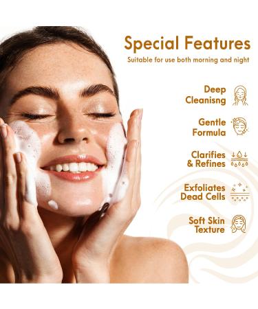 Hydrating Facial Cleanser 8 oz - Non-Foaming AHA BHA Formula with Hyaluronic Acid & Antioxidants for All Skin Types - International Shipping Available - Buy Online on GoSupps.com