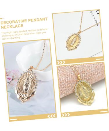 CALLARON Virgin Pendant Necklace A Necklace Christian Religious Necklace Jewelry Necklace for Women Miss - Buy Online on GoSupps.com