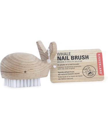 Shop Kikkerland Wooden Whale Nail Brush Cute & Practical for Kids | 1 Piece - Buy Online on GoSupps.com