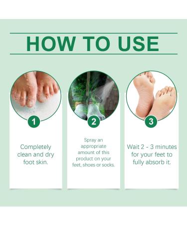  LinBomZony 3 x 100ml Sprays with Tea Tree Oil for Athletes Feet Odor Control and Cracked Heel Natural Deodorant for Men and Women - Buy Online on GoSupps.com