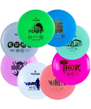 Viking Discs Original Disc Golf Set - 8 Frisbee Discs for Any Distance, PDGA Approved - Putter, Mid-Range, Fairway Driver, Distance Driver  Frisbee Golf Discs Set for Beginners and Professionals