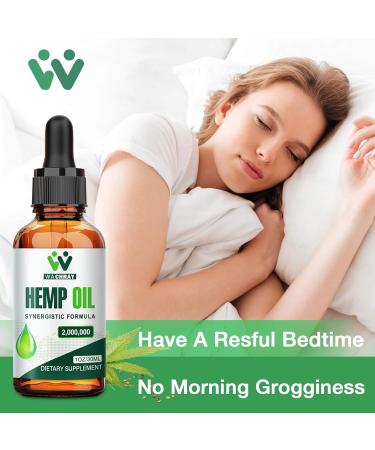 Hemp Oil Drops High Potency - 2 000 000 Maximum Strength Organic Hemp Tincture for Pain Relief Sleep Skin - with C02 Extraction Vegan Non-GMO (3 Pack) 1 Fl Oz (Pack of 3) - Buy Online on GoSupps.com