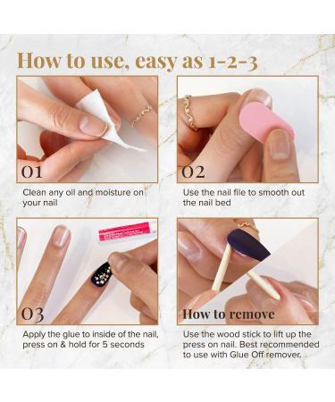 Halloween Nails Gold Finger Full Cover Nails Luxury Design Long Length GFL16 (New) - Buy Online on GoSupps.com