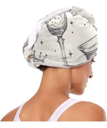 Super Absorbent Glass and Crown Hair Towel 2 Pack | Quick Dry Turbans & Head Towels for Women & Girls - Buy Online on GoSupps.com