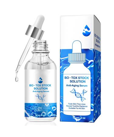 Botox Stock Solution Facial Serum 60ml Botox Stock Anti Aging Serum For Face Instant Face Tightening Botox Reduce Fine Lines Acne Scar Dark Spot Wrinkles Boost Skin Collagen Hydrate & Plump Skin