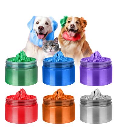 Hair Color For Dog Washable Hair Wax Color Temporary Pet Safe Hair Color Cream for DIY Large Boy & Girl Puppy Stuff Accessories Funny Birthday Gifts to Cat Lovers Green Blue Purple Red Orange Grey
